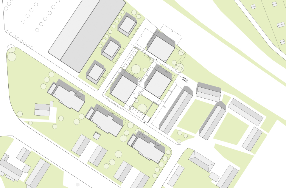 Städtebaulicher Wettbewerb Nördlingen, Lageplan Architektur und städtebauliche Ordnung